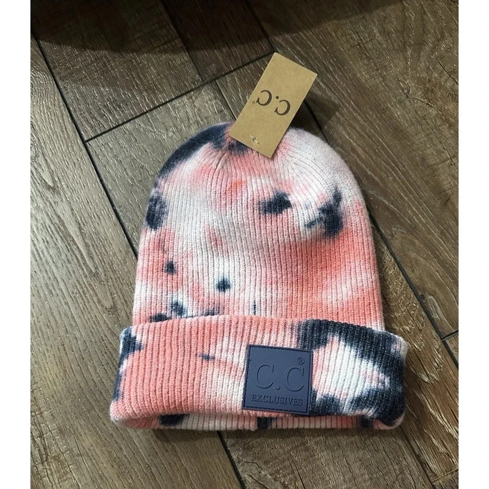 C.C Pastel Tie Dye Beanie hat new With Tags
